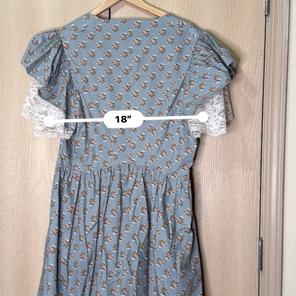 Recollection Mona Print Prairie Cottage Core Pioneer Vintage Style Cotton Dress - Picture 13 of 15